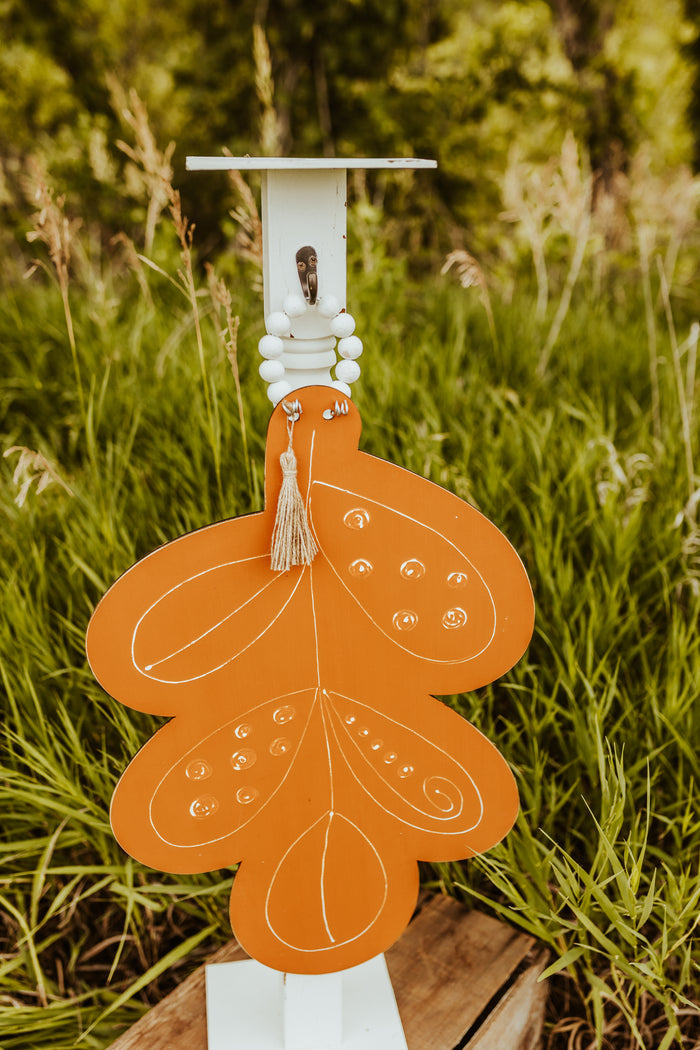 Fall Teardrop Leaf Door Hanger