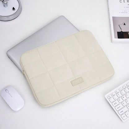 Fashionable Fluffy Quilted Laptop Sleeve, Fits 13/14/15.6 Inch Laptops, Soft Cotton Padded Tablet/Laptop Bag, Compatible With MacBook Pro/Air, Shockproof Laptop Sleeve With Zipper, Lightweight Unisex