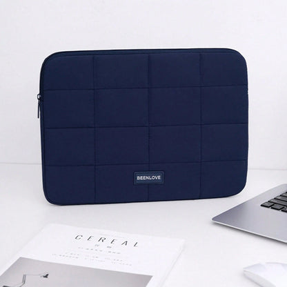 Fashionable Fluffy Quilted Laptop Sleeve, Fits 13/14/15.6 Inch Laptops, Soft Cotton Padded Tablet/Laptop Bag, Compatible With MacBook Pro/Air, Shockproof Laptop Sleeve With Zipper, Lightweight Unisex