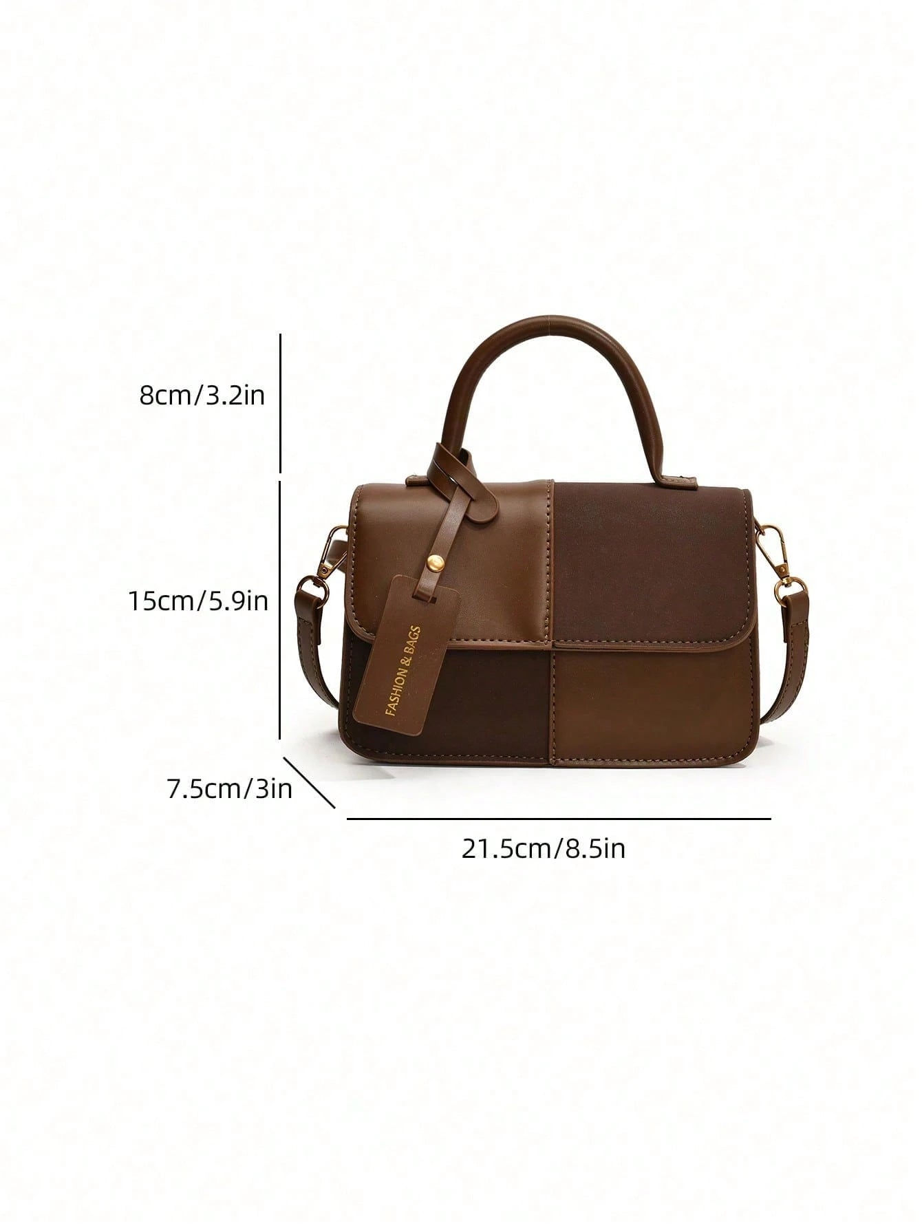 Fashionable Handbag, Premium PU Material, Buckle Decoration, Detachable Shoulder Strap, Compact Storage, Elegant Accessory Suitable For Work, Travel And Weekend Outfits