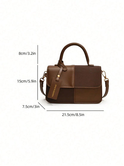 Fashionable Handbag, Premium PU Material, Buckle Decoration, Detachable Shoulder Strap, Compact Storage, Elegant Accessory Suitable For Work, Travel And Weekend Outfits