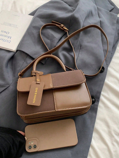 Fashionable Handbag, Premium PU Material, Buckle Decoration, Detachable Shoulder Strap, Compact Storage, Elegant Accessory Suitable For Work, Travel And Weekend Outfits