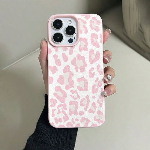 Fashionable Leather Texture Pink TPU Shockproof Protective Case Compatible With IPhone, Suitable As Birthday And Christmas Gift For Couples, Girlfriends, Daughters, Teenage Girls