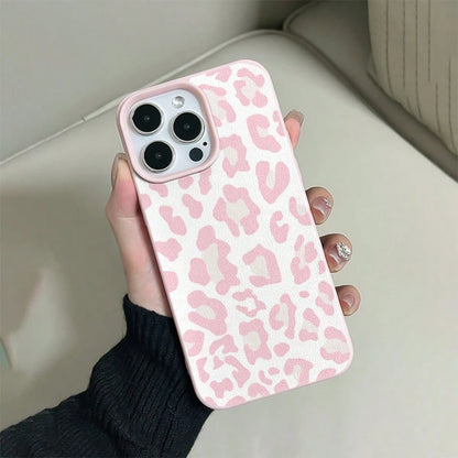 Fashionable Leather Texture Pink TPU Shockproof Protective Case Compatible With IPhone, Suitable As Birthday And Christmas Gift For Couples, Girlfriends, Daughters, Teenage Girls
