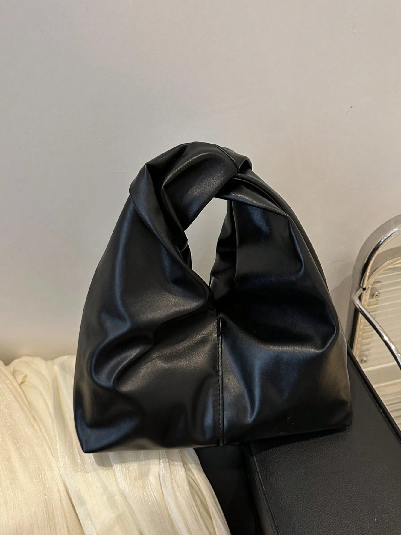 Fashionable Versatile Solid Color New PU Shoulder Bag, Casual Minimalist Baguette Small Bag, Women Handbag