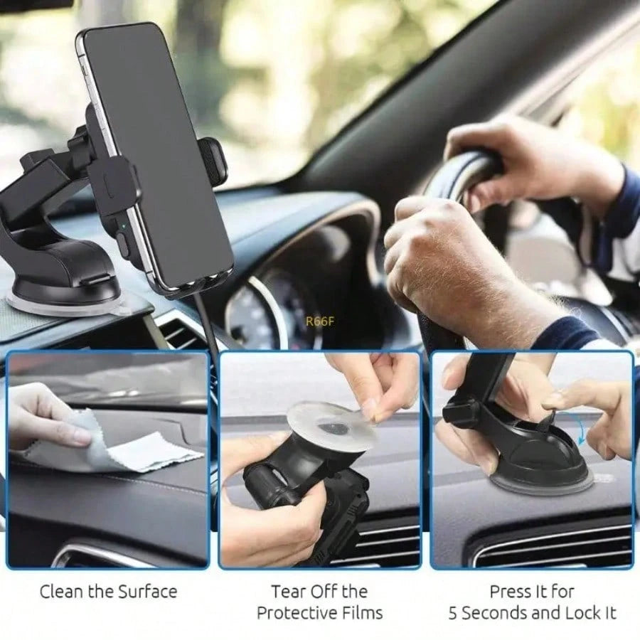 Fast Charging Auto Sensing Car Phone Holder, Universal Wireless Charger Mount