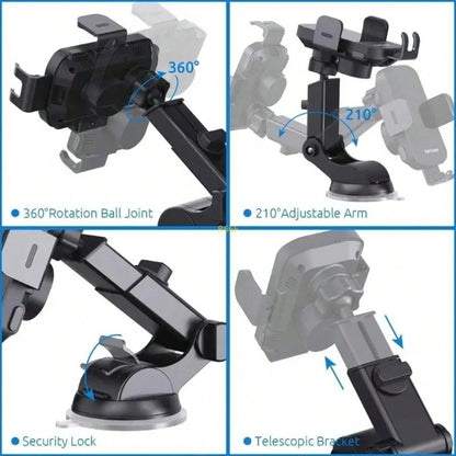 Fast Charging Auto Sensing Car Phone Holder, Universal Wireless Charger Mount