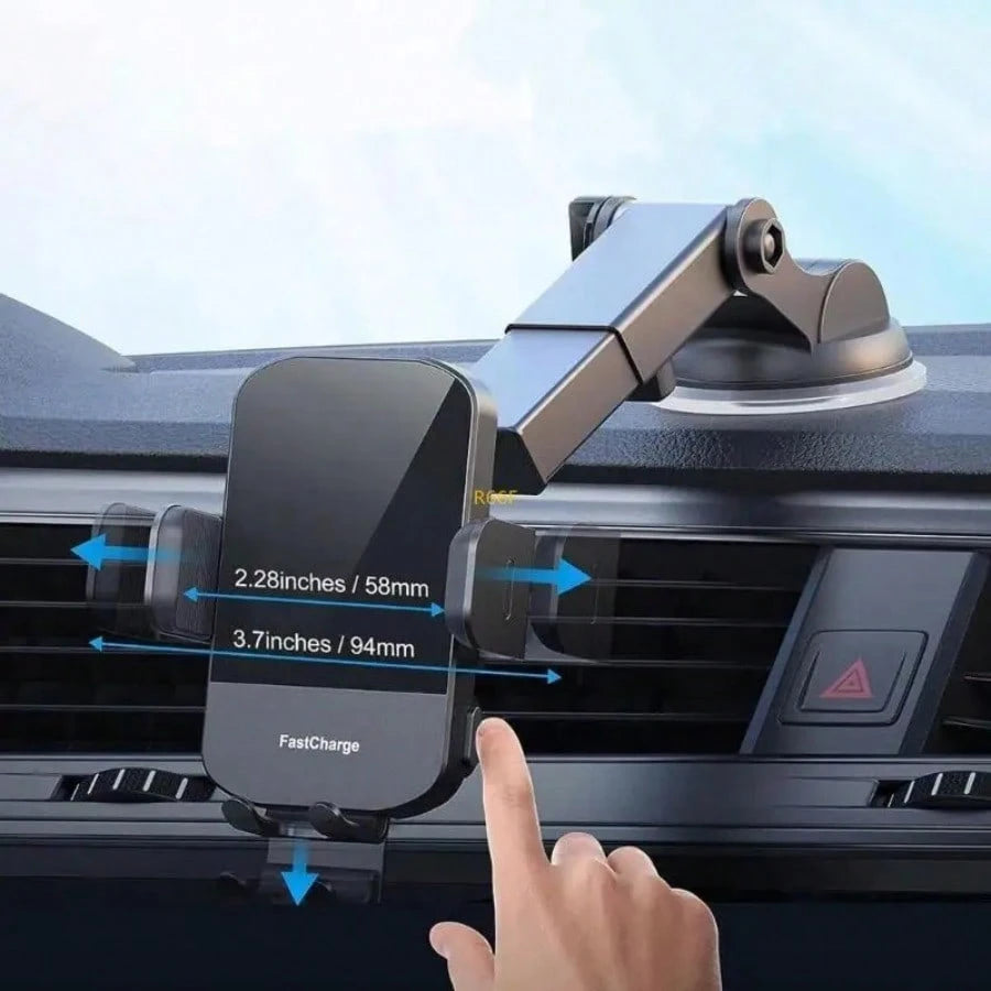 Fast Charging Auto Sensing Car Phone Holder, Universal Wireless Charger Mount