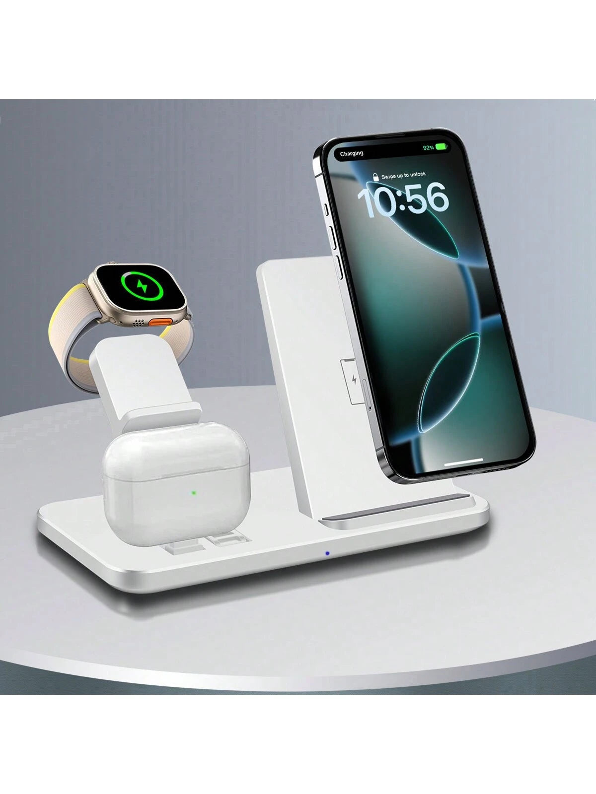 Fast Charging Dock Station For Multiple Devices- 15W 3 In 1 Wireless Charger Stand Compatible With IPhone 17/Air/16/15/14/13/12/11/Pro/Max/XS/XR/X/8/Plus, Compatible With Apple Watch 11/10/9/8/7/6/5