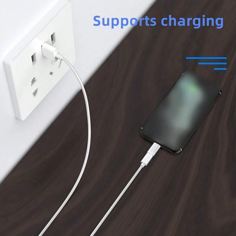 Fast Charging Type-C To Lightning Adapter Compatible With Iphone, Supports Calling/Music Listening/Charging/Data Transfer, Lightning Male To Type-C Female Adapter, Compatible With IPhone Charger And S