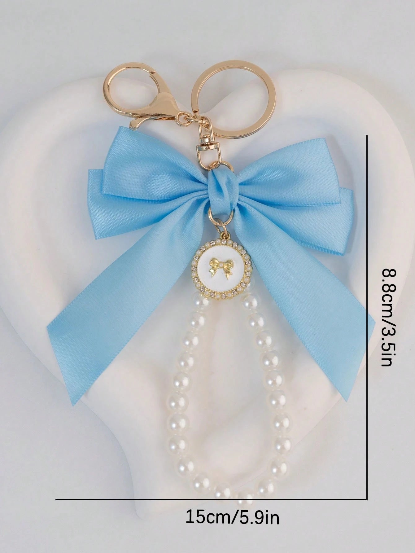 Faux Pearl Bow Mobile Phone Keychain Versatile Bag Accessory Bows Valentines