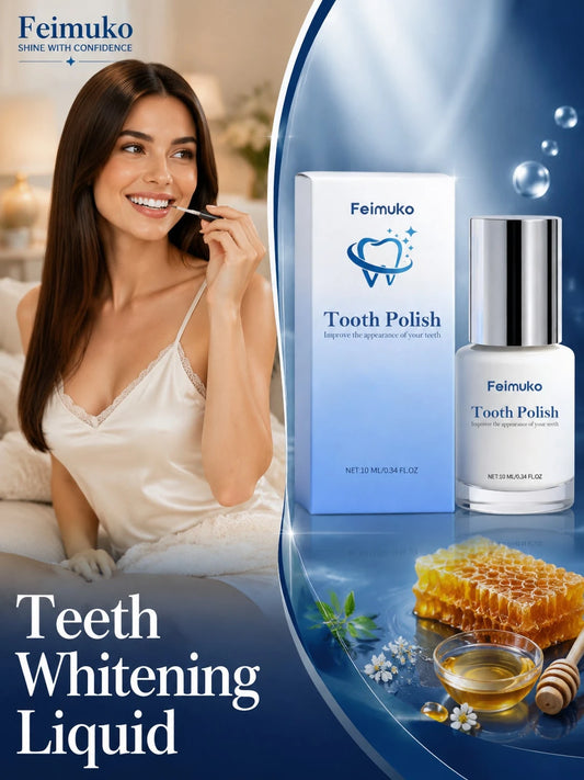 Feimuko Tooth Polishing Liquid Gentle Cleansing & Teeth Care For Luminous Shine Long-Lasting Freshness Remove Stubborn Plaque And Tartar Gently Cleans Tooth Surface And Restore Teeth Luster