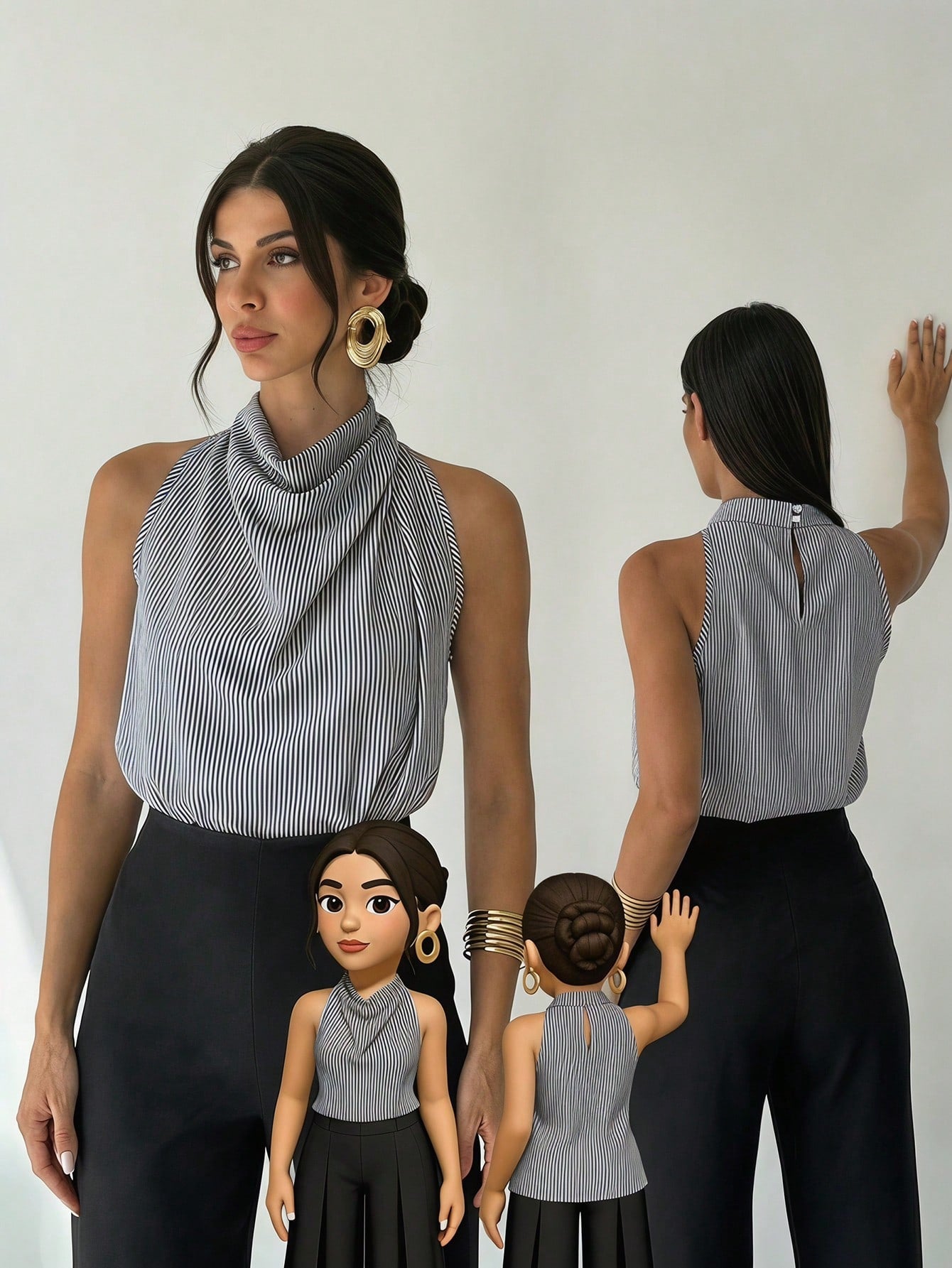 Firerie Women's Elegant Fashion New Commuting Office Daily Vacation Music Festival Asymmetrical Pleated Apricot Blouse, Spring/Summer