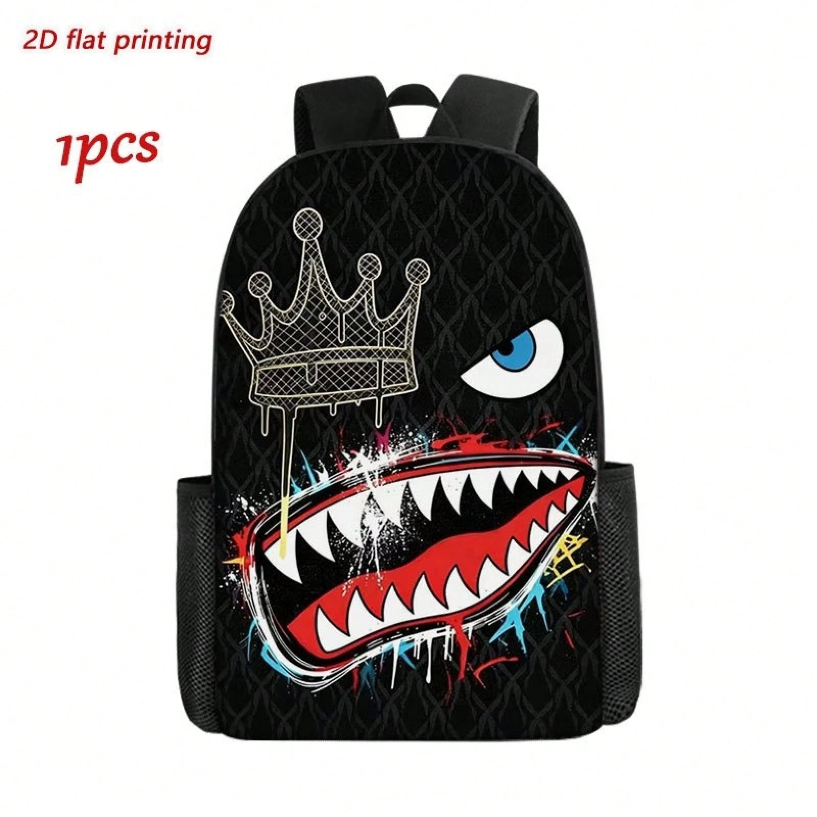 First Choice Back-To-School Season Is Backpack With Stylish Graffiti 2D Print, Zipper Closure, Adjustable Shoulder Straps, Large Capacity, And Multi-Functional Design.It Is Suitable Travel And Commuti