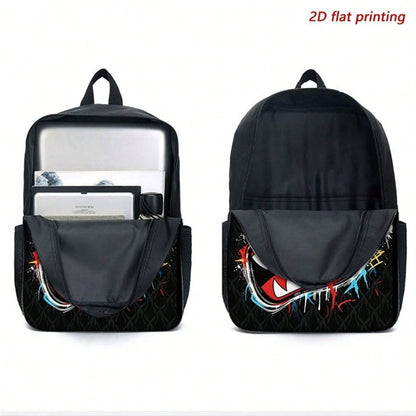 First Choice Back-To-School Season Is Backpack With Stylish Graffiti 2D Print, Zipper Closure, Adjustable Shoulder Straps, Large Capacity, And Multi-Functional Design.It Is Suitable Travel And Commuti