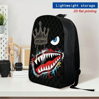 First Choice Back-To-School Season Is Backpack With Stylish Graffiti 2D Print, Zipper Closure, Adjustable Shoulder Straps, Large Capacity, And Multi-Functional Design.It Is Suitable Travel And Commuti