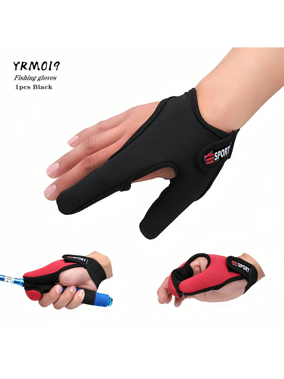 Fishing Gloves 2 Fingers Protector Breathable Anti-Slip Anti-Cut Fishing Gloves Carp Outdoor Fishing Tackle Accessories Supplies