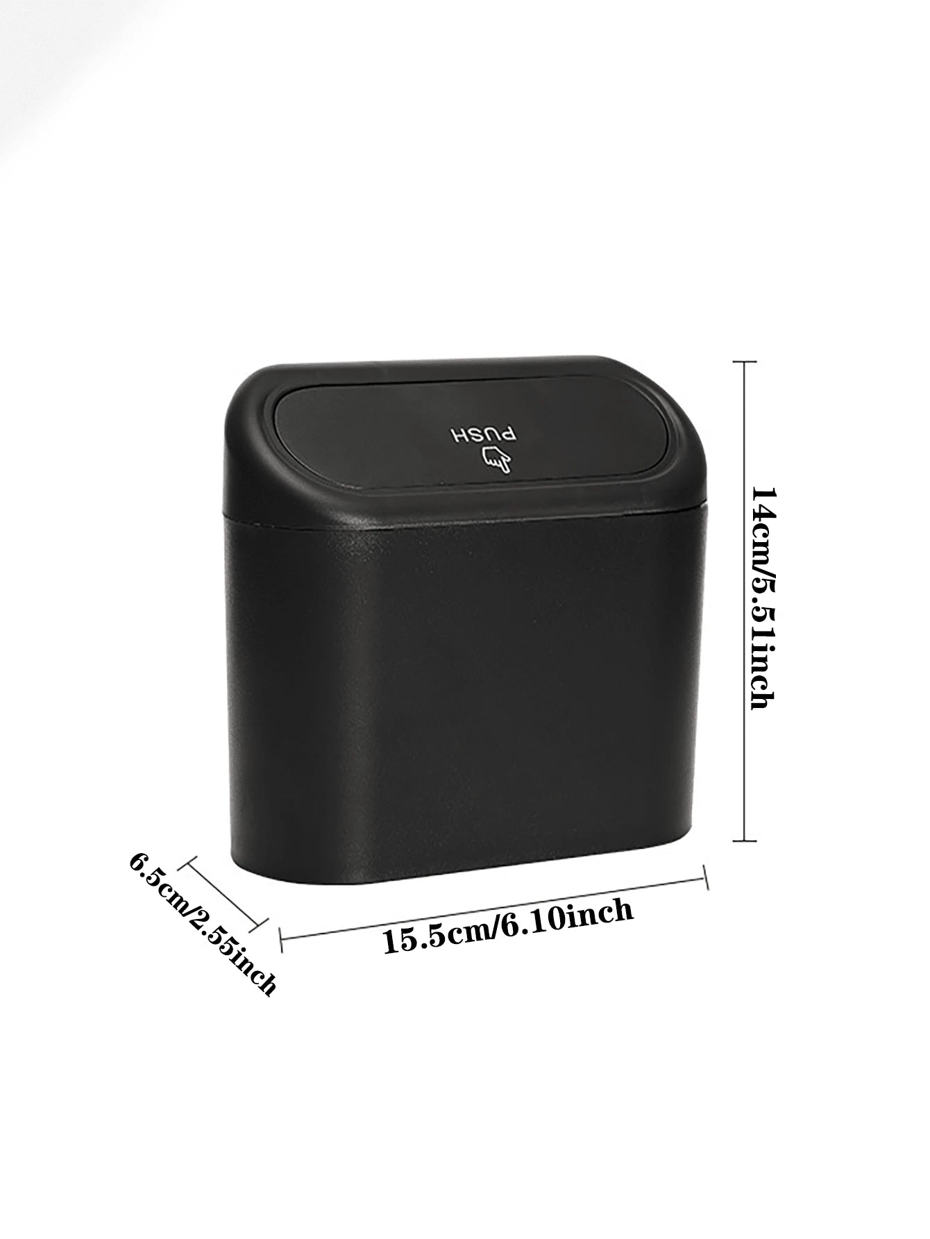 Flip-Top Compact Car Trash Can With Leak-Proof Lid, Includes Trash Bags, Overflow-Proof Design, Durable And Easy To Clean, Universal Car Storage Accessory For Trucks And SUVs