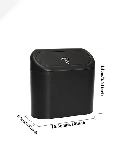 Flip-Top Compact Car Trash Can With Leak-Proof Lid, Includes Trash Bags, Overflow-Proof Design, Durable And Easy To Clean, Universal Car Storage Accessory For Trucks And SUVs
