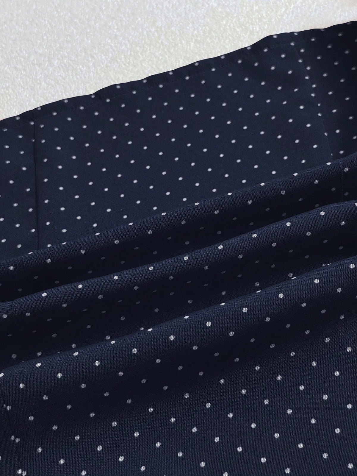 Flirla Polka Dot Print Lapel Collar Fitted Short Sleeve Blouse For Women