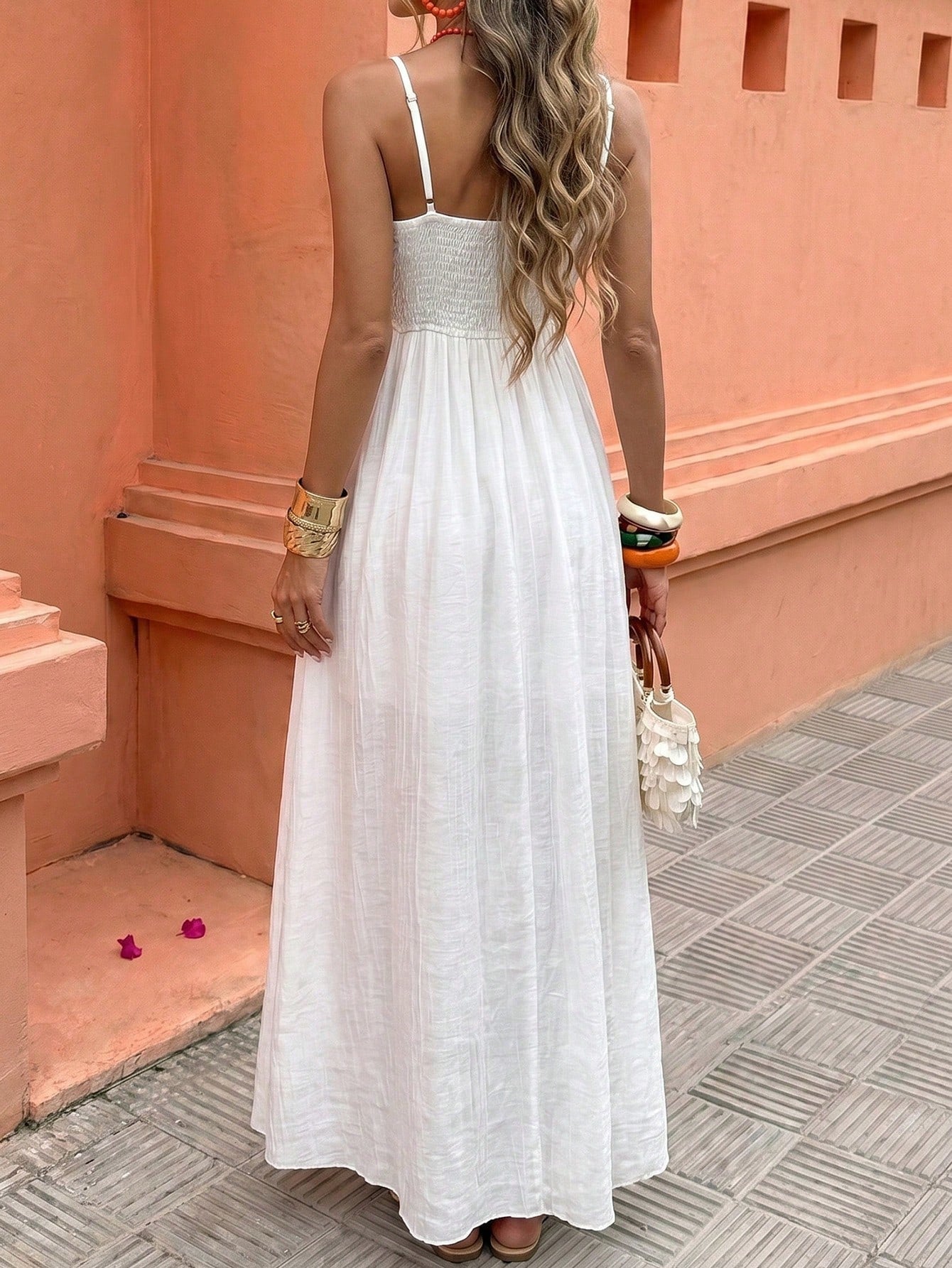 Flora Isola Flora Isola Spring/Summer Women's Crossover Lace Strap A-Line Dress, Elegant Casual Vacation Dress, Date Travel Beach Dress