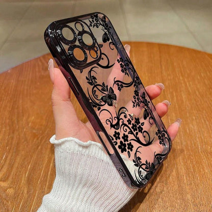 Floral Pattern Phone Case, Anti-Drop Cellphone Protective Case, Total Protective Shockproof Mobile Phone Cover For IPhone 11 15 Pro Max 14 Pro Max, Casing