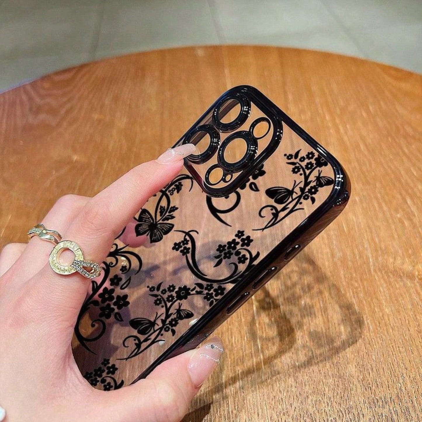 Floral Pattern Phone Case, Anti-Drop Cellphone Protective Case, Total Protective Shockproof Mobile Phone Cover For IPhone 11 15 Pro Max 14 Pro Max, Casing