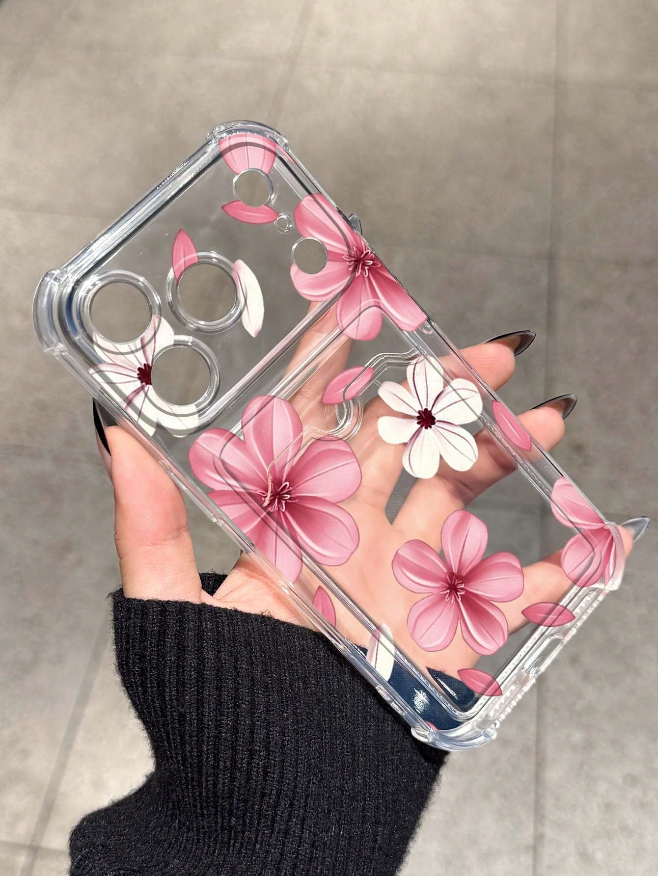 Flower Blue & White Floral Card Holder Anti-Drop Phone Case Compatible With Apple 17/16/14 Pro Max, High-Quality New Model 13, 15, Ins Style 12/12 Pro, 11, 15 Pro Max, 16