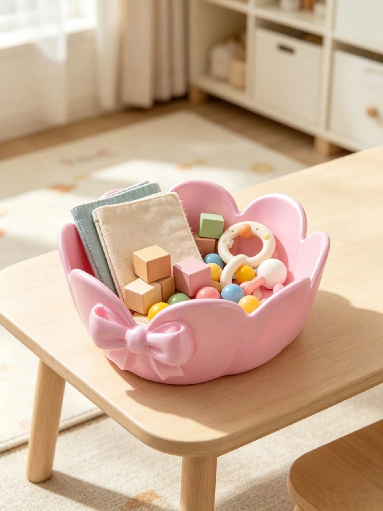 Flower-Shaped Storage Tray, Suitable For Storing Various Baby Hair Accessories, Toys And Other Items, Ideal For Daily Storage In Multiple Indoor Settings