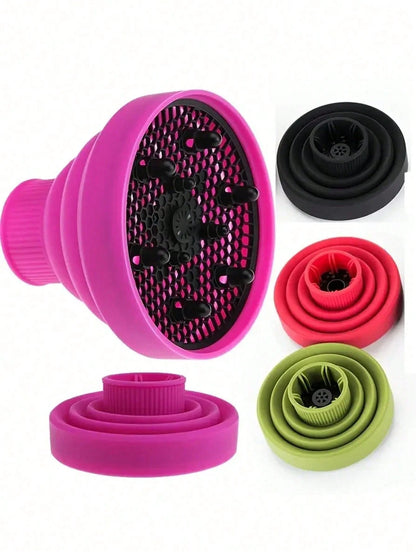 Foldable Hair Dryer Diffuser Attachment, Portable Silicone Diffuser, Suitable For Curly Hair, Ideal For Travel, Salon And Home Use