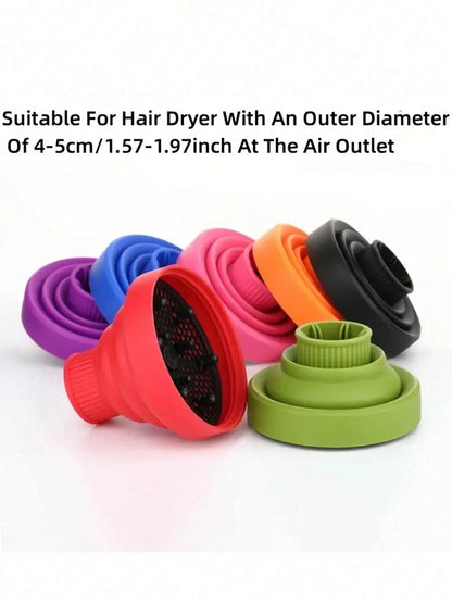 Foldable Hair Dryer Diffuser Attachment, Portable Silicone Diffuser, Suitable For Curly Hair, Ideal For Travel, Salon And Home Use