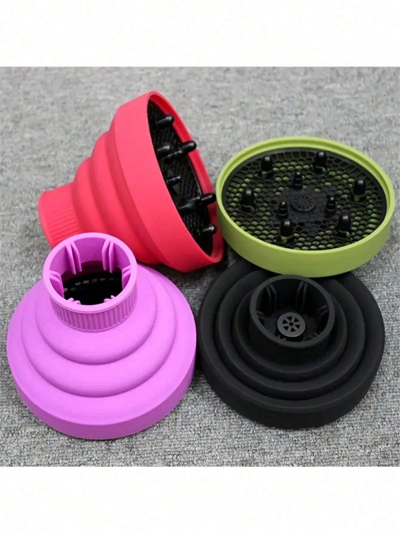 Foldable Hair Dryer Diffuser Attachment, Portable Silicone Diffuser, Suitable For Curly Hair, Ideal For Travel, Salon And Home Use