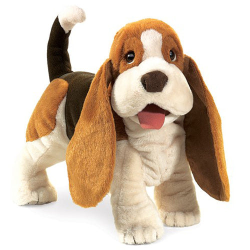 Folkmanis - Basset Hound Hand Puppet Plushie 2919