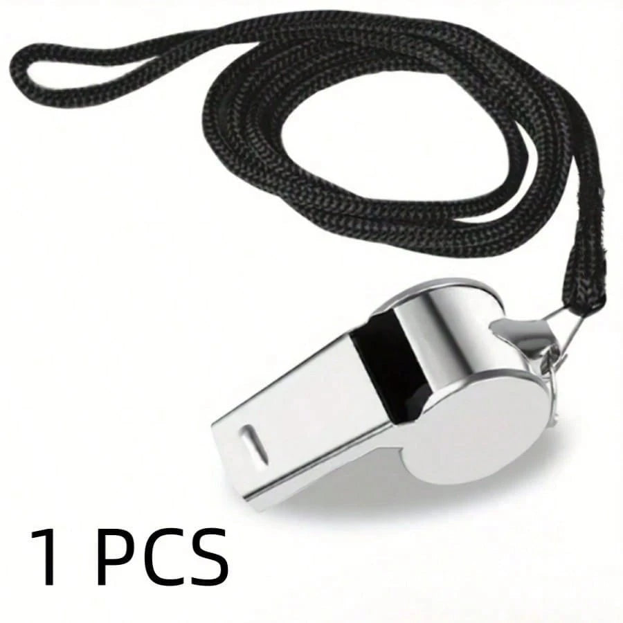 Football Referee And Full Set-Stainless Steel Whistle With Lanyard, PVC Red And Yellow Card Set, Suitable For Sports Officials