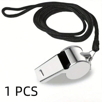 Football Referee And Full Set-Stainless Steel Whistle With Lanyard, PVC Red And Yellow Card Set, Suitable For Sports Officials