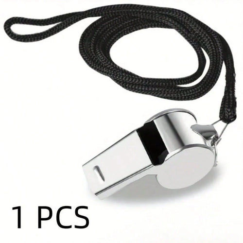 Football Referee And Full Set-Stainless Steel Whistle With Lanyard, PVC Red And Yellow Card Set, Suitable For Sports Officials
