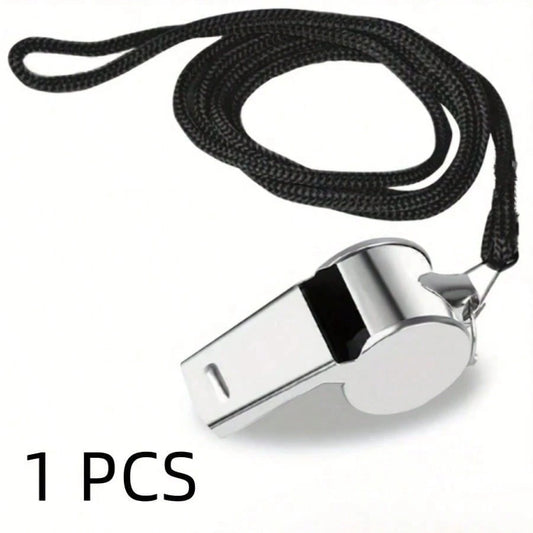 Football Referee And Full Set-Stainless Steel Whistle With Lanyard, PVC Red And Yellow Card Set, Suitable For Sports Officials