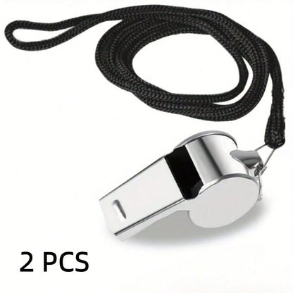 Football Referee And Full Set-Stainless Steel Whistle With Lanyard, PVC Red And Yellow Card Set, Suitable For Sports Officials