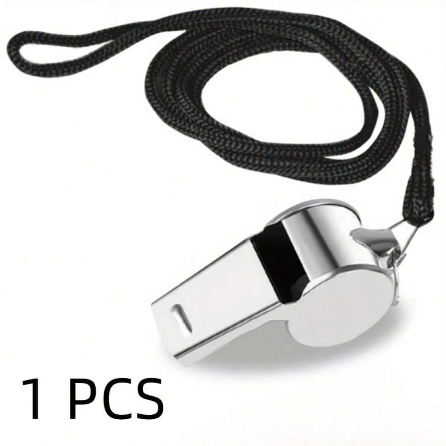 Football Referee And Full Set-Stainless Steel Whistle With Lanyard, PVC Red And Yellow Card Set, Suitable For Sports Officials