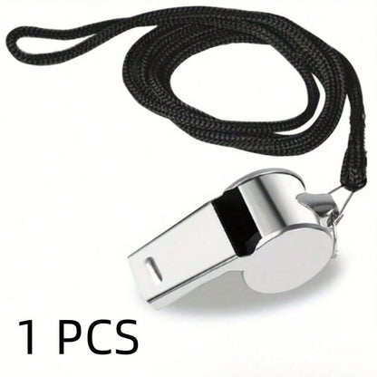 Football Referee And Full Set-Stainless Steel Whistle With Lanyard, PVC Red And Yellow Card Set, Suitable For Sports Officials
