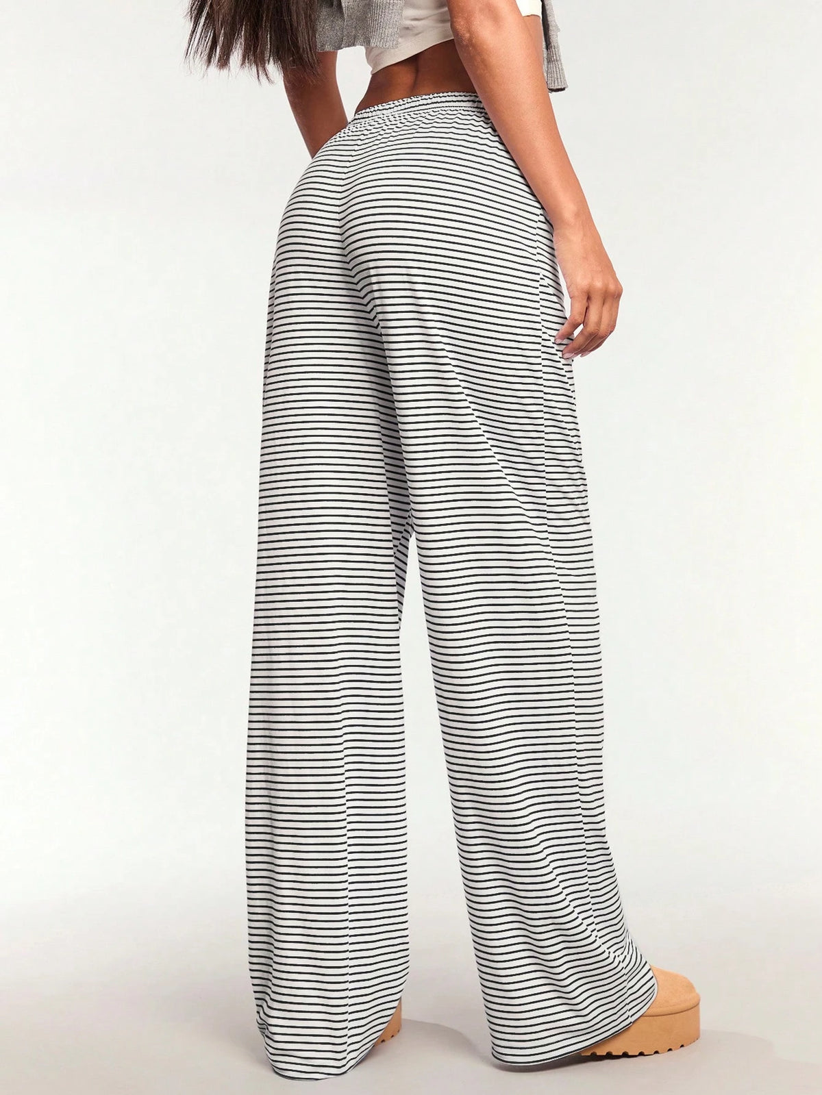 Forever 21 Fall Casual Women's Wide Leg Pants Airport Women Outfits