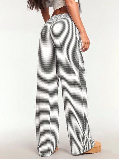 Forever 21 Fall Casual Women's Wide Leg Pants Airport Women Outfits