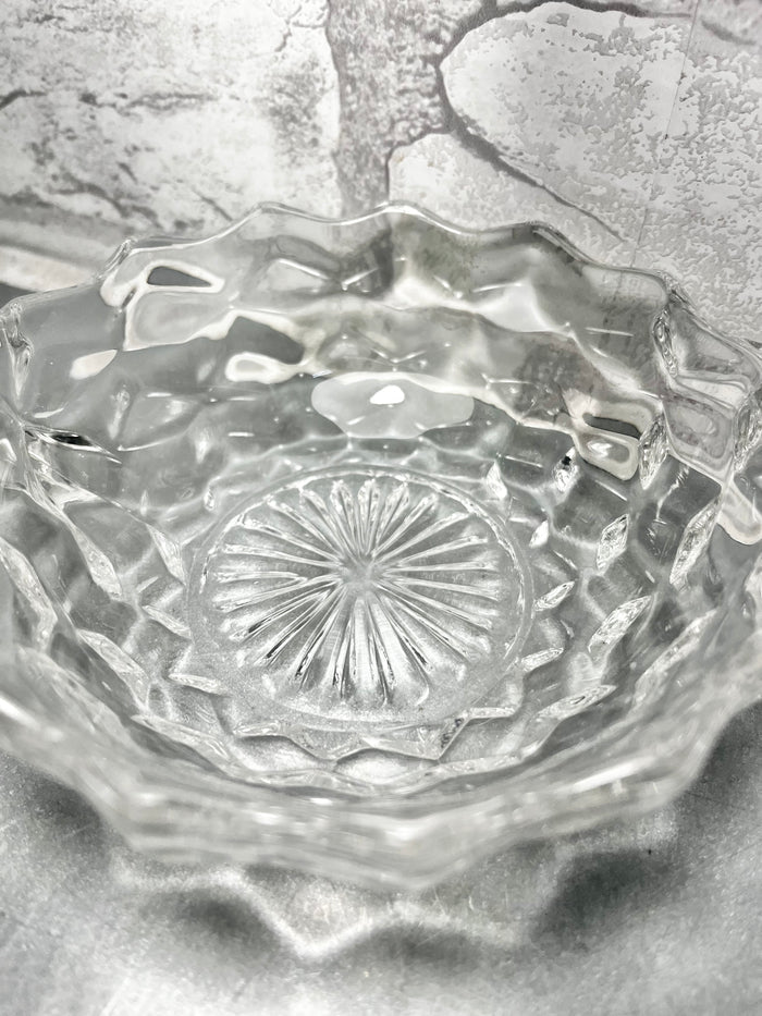 Fostoria Glass Round Candy Dish with Handle