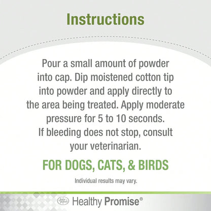 Four Paws Healthy Promise Quick Action Blood Stopper Styptic Powder For Dogs &Amp; Cats, 05 Ounces (Pack Of 1)