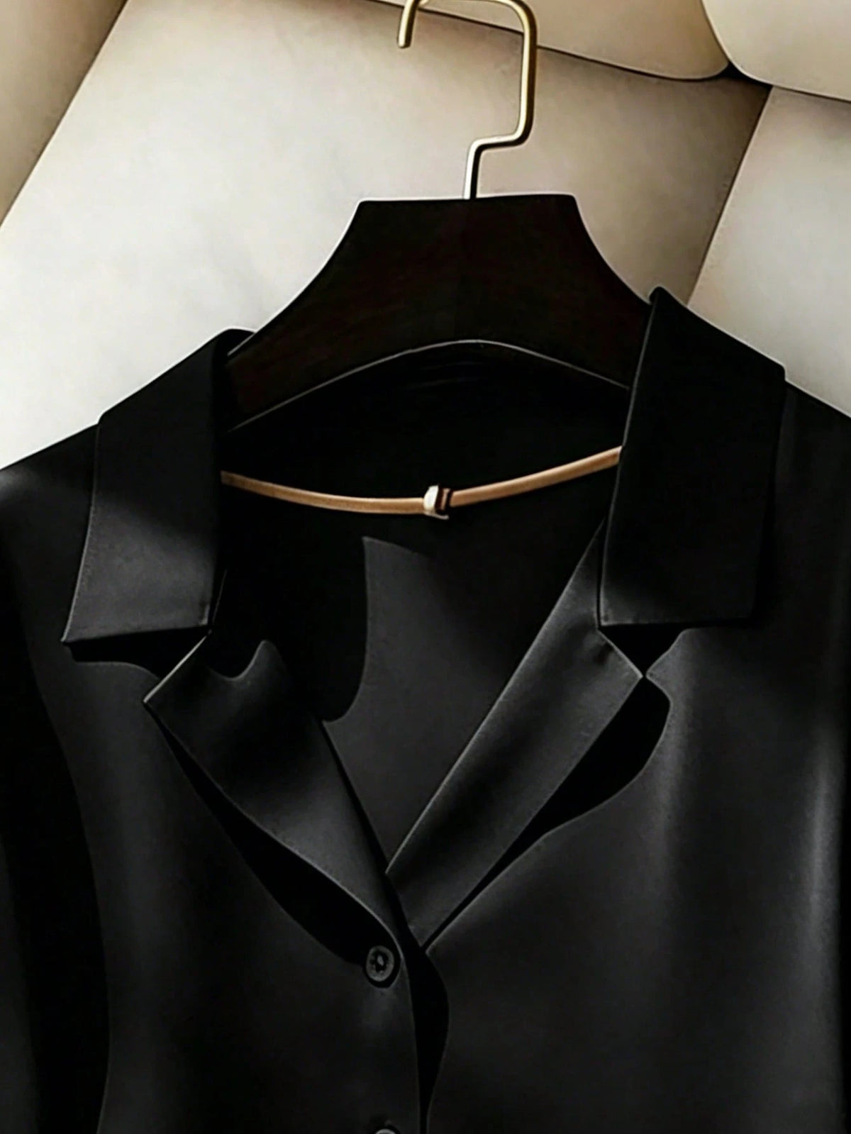 Franclia Elegant Commuter Versatile Lapel Collar Short Sleeve Green Women Shirt