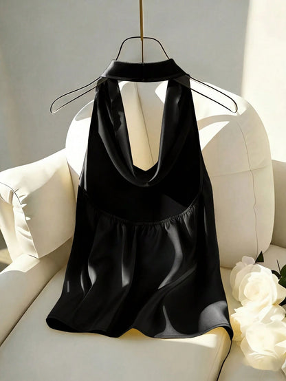 Franclia New Arrival Spring/Summer Halter Backless Fitted Women Tank Top