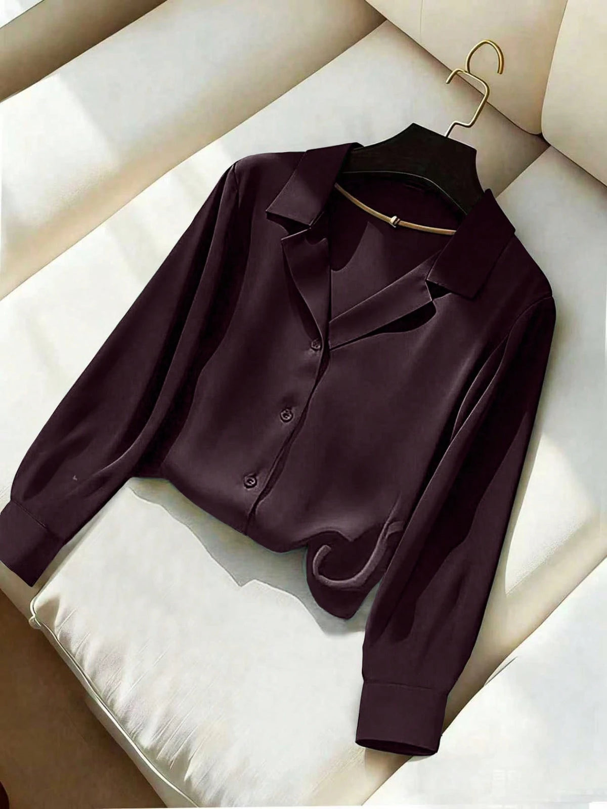 Franclia New V-Neck Loose Casual Blouse For Women