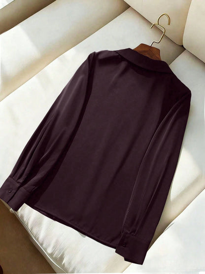 Franclia New V-Neck Loose Casual Blouse For Women