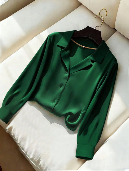 Franclia New V-Neck Loose Casual Blouse For Women