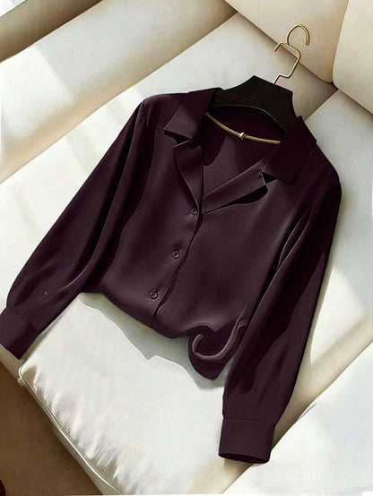 Franclia New V-Neck Loose Casual Blouse For Women